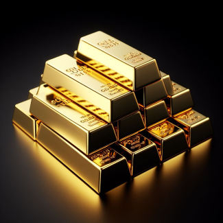 Stacked Gold Bars 